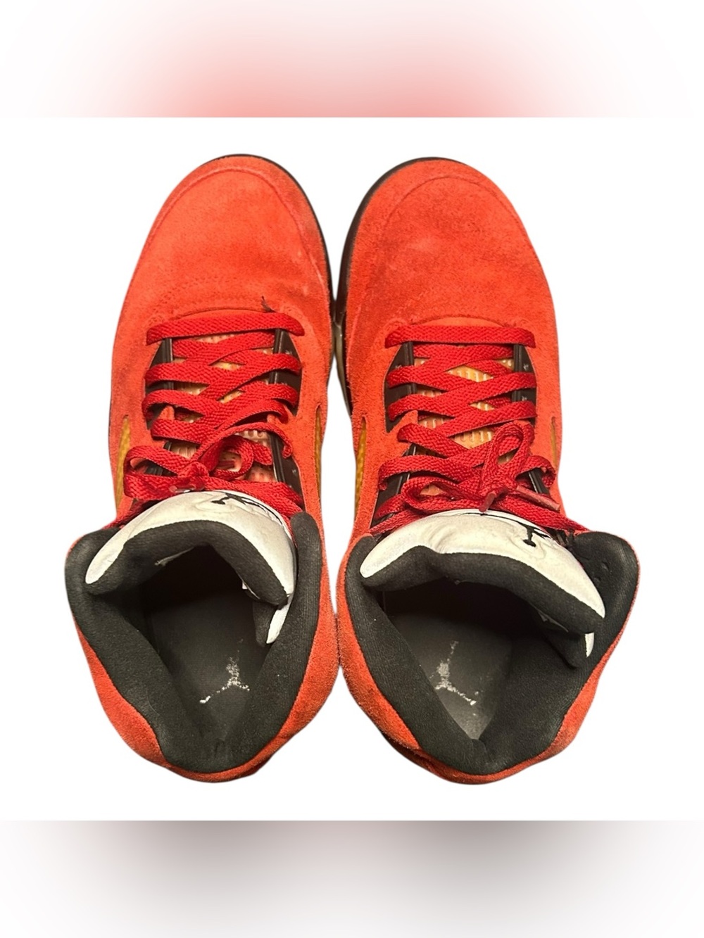 Nike Air Jordan 5 Retro Raging Bull Red Mens Size 12 Casual Shoes Sneakers - Picture 3 of 5